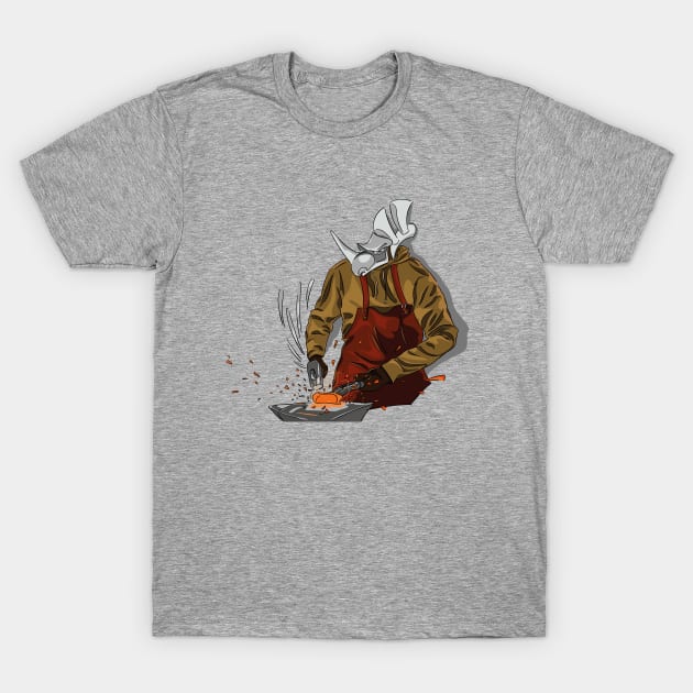 Rhinoceros  - Raul Cordoba / Forge Master T-Shirt by FrojasoDesign